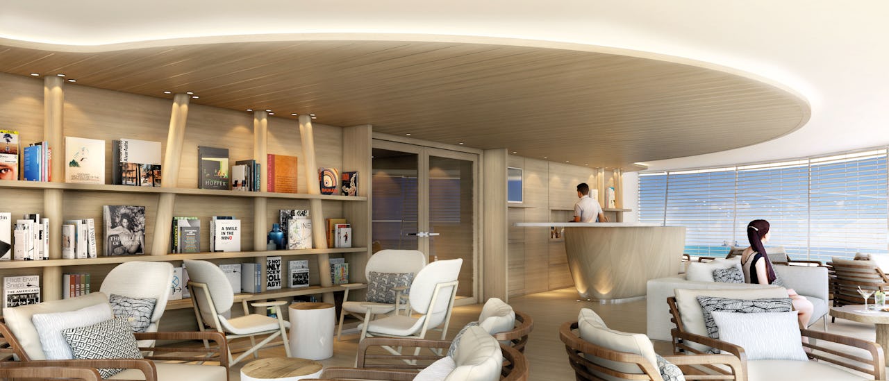 Panoramic windows in one of the lounges