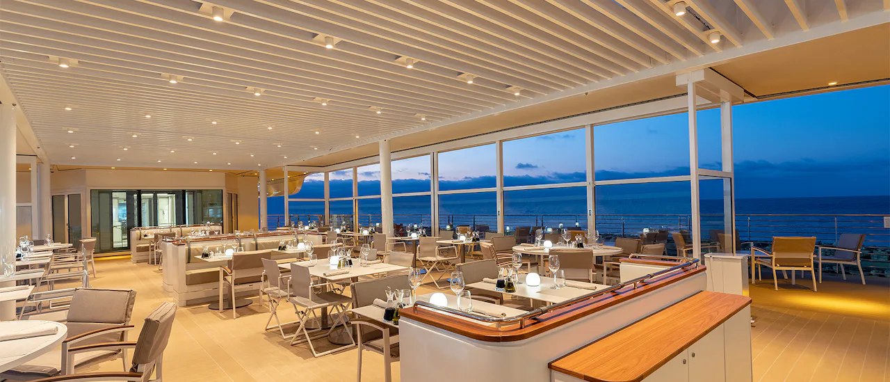 The Grill features lava stone cooking at its finest.