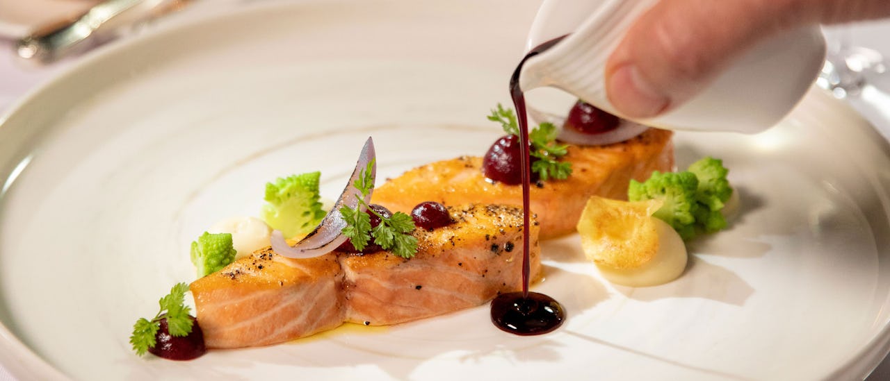 Dining in the main restaurant Waterside