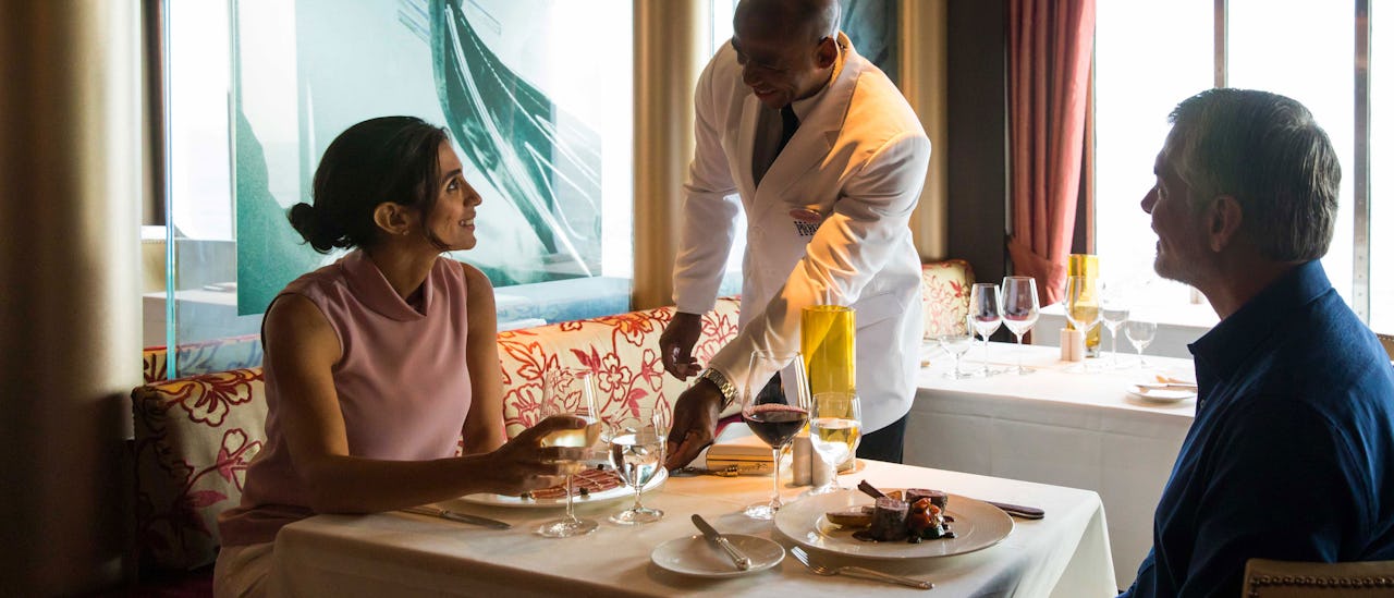 Dining in the main restaurant Waterside