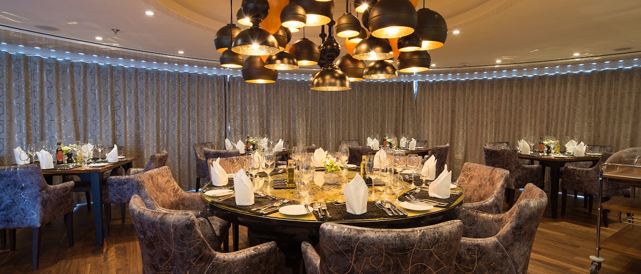 The chef's specialty restaurant with a delicious tasting menu prepared right before your eyes