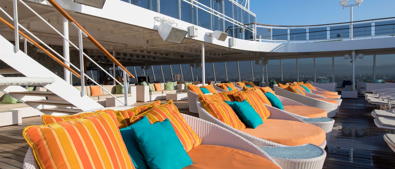 Comfortable sun loungers