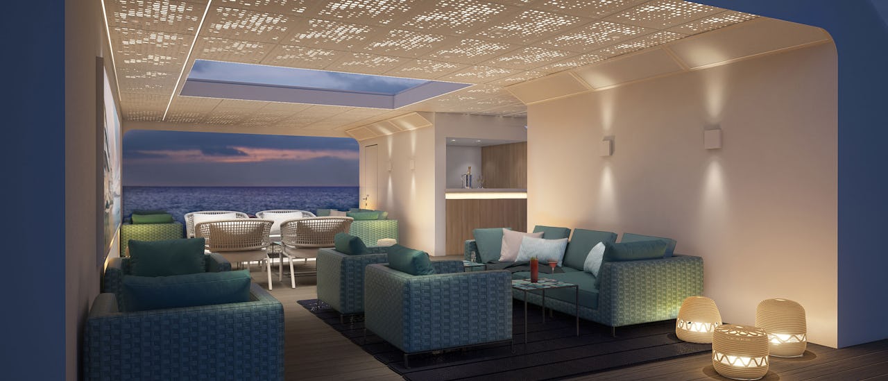 Comfortable outdoor lounge area