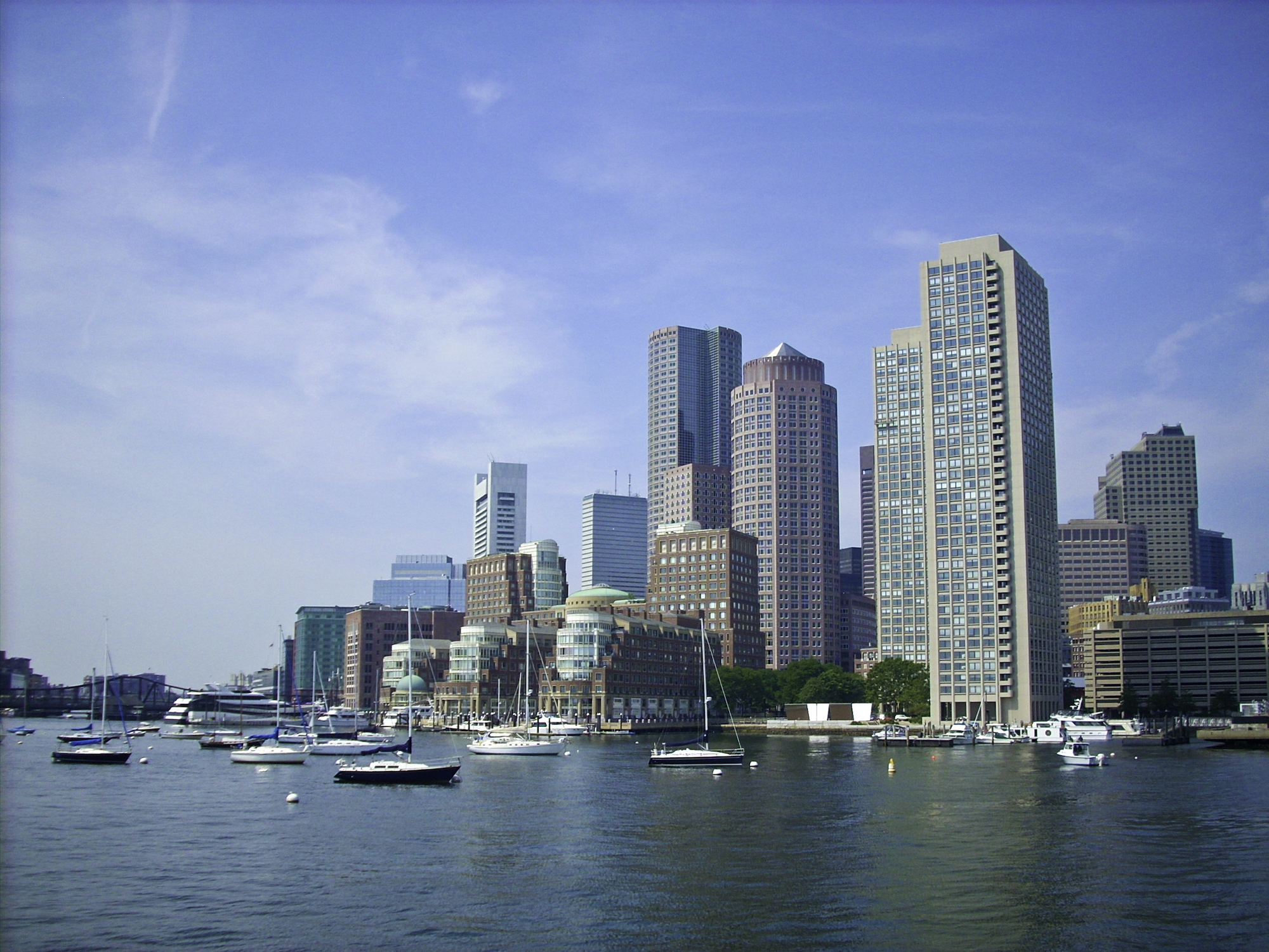 Boston city view from the water