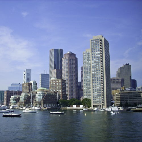 Boston city view from the water