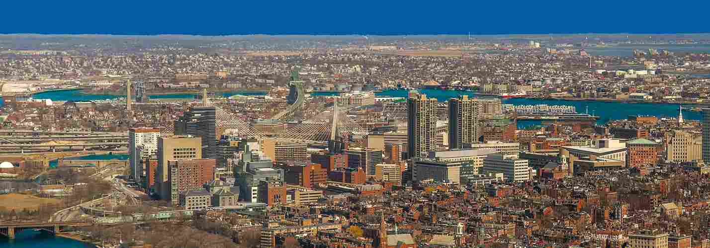 Birdseye view of boston