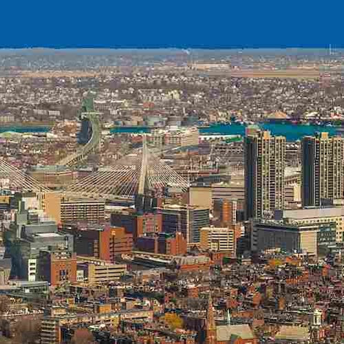 Birdseye view of boston